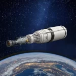 Nuclear Shuttle & Saturn V Bricks Set - 1:110 Scale Space Exploration Models