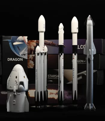 SpaceX Dragon Starship Falcon 9 Rocket Model Set - Space Exploration Models