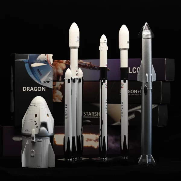 SpaceX Dragon Starship Falcon 9 Rocket Model Set - Space Exploration Models